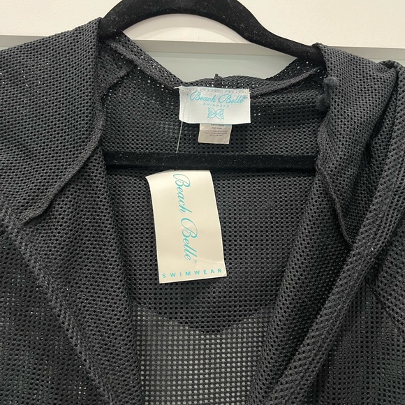 Beach Belle Swimwear Black Mesh Cover Up Dress, Size XL - Picture 5 of 5